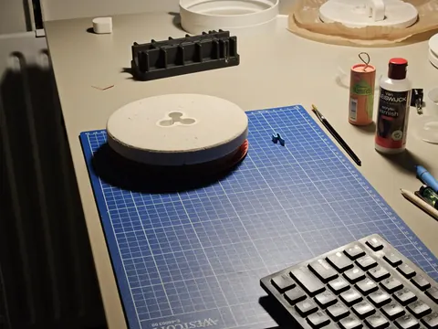 Zuil lamp, making of