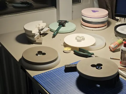 Zuil lamp, making of